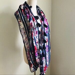 BCBGMaxAzria Floral Skinny Scarf .